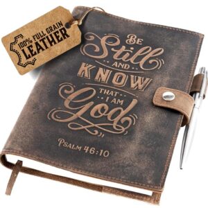 Be Still and Know That I Am God Leather Journal
