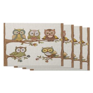 Owl Branch Placemats Set
