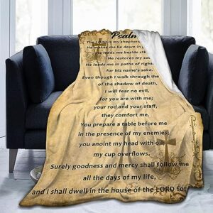 Psalm 23 Christian Throw Blanket