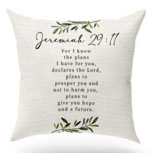 Jeremiah 29:11 Scripture Pillow Cover