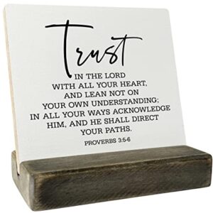Trust in the Lord Proverbs 3:5-6 Scripture Plaque