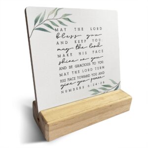 Numbers 6:24-26 Scripture Plaque with Wooden Stand
