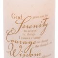 Serenity Prayer Candle with Cross Design