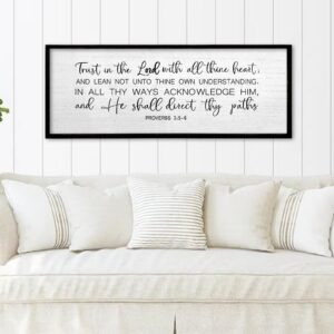 Trust in the Lord Proverbs 3:5-6 Framed Wall Art
