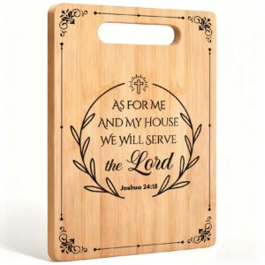 Joshua 24:15 Bamboo Cutting Board