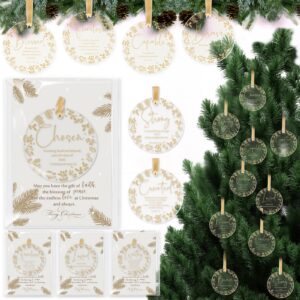 Christian Christmas Ornament Set with Bible Verses