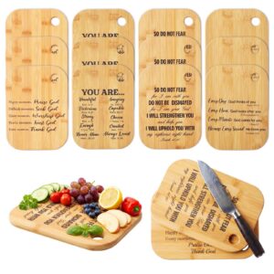 12-Pack Bamboo Scripture Cutting Board Set